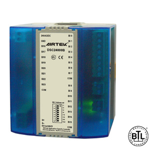 DSC24000B is a standalone BACnet B-ASC class programmable controller with 24 Binary Inputs (Bi) with LED status indication