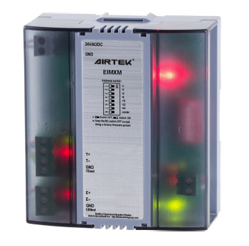 EIM..M series of analog I/O expansion module is a remote control unit follows the format of MODBUS RTU communication rule, the main purposes is increase I/O points for AIRTEK DDC.